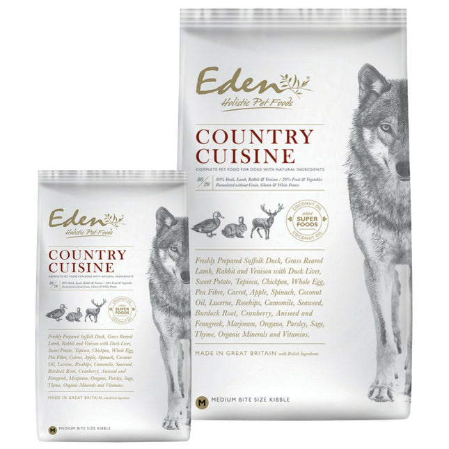 Eden Country Cuisine size M/L - dog food for medium and large breeds, with duck, lamb, rabbit, and game..