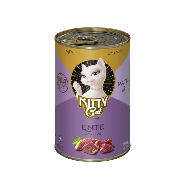 Kitty Cat Duck Pâté - grain-free wet food, pâté for cats, with duck.