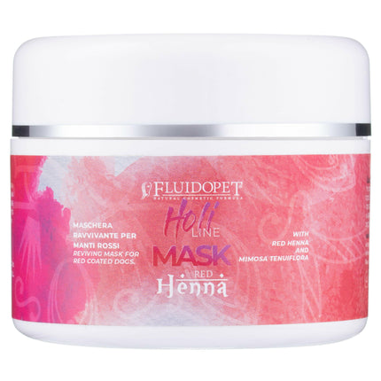FluidoPet Holi Line Mask Henna - revitalizing mask for dog coat shades.