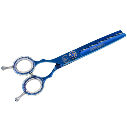 P&W Star Left Thinning - single-sided thinning shears for left-handed users, 48 teeth.