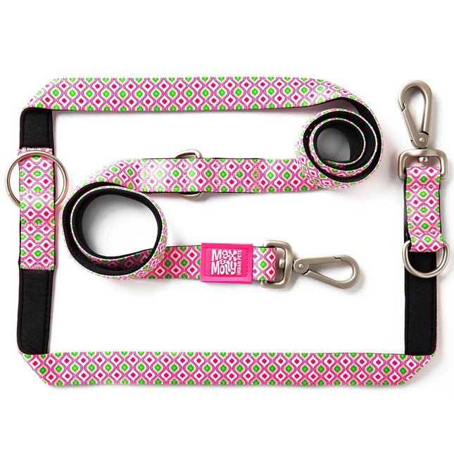 Max & Molly Multi-Leash Retro - Adjustable Dog Leash, Interesting Pattern, 200cm.