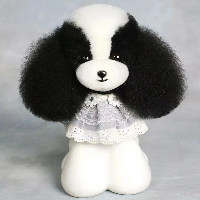 Mr. Jiang Teddy Head Hair - interchangeable fur for Teddy grooming head, black.