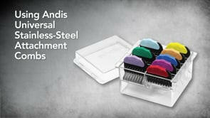 Andis Animal Comb Set - professional comb attachment set in a plastic case.