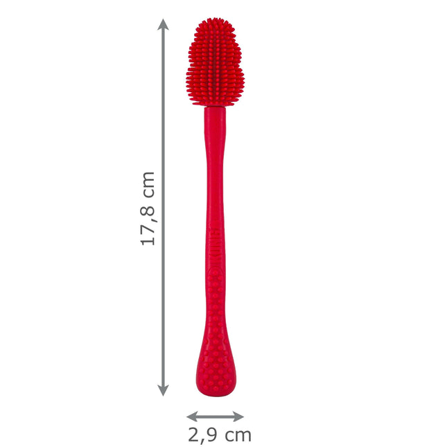 KONG Classic Brush S - (22cm) - toy brush for dog treats, antibacterial.