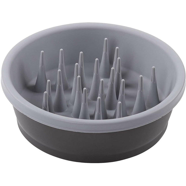 Dexas Slow Feeder - Slow Feeding Bowl - Gray.