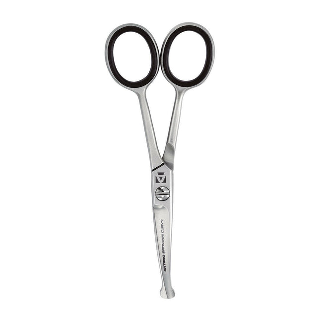 Artero Satin Mini Curvy - professional safe scissors with a satin finish, curved.