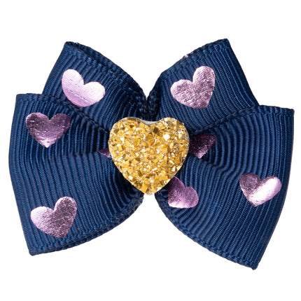 Blovi Bow Glamour Colorful Bow with Golden Heart.