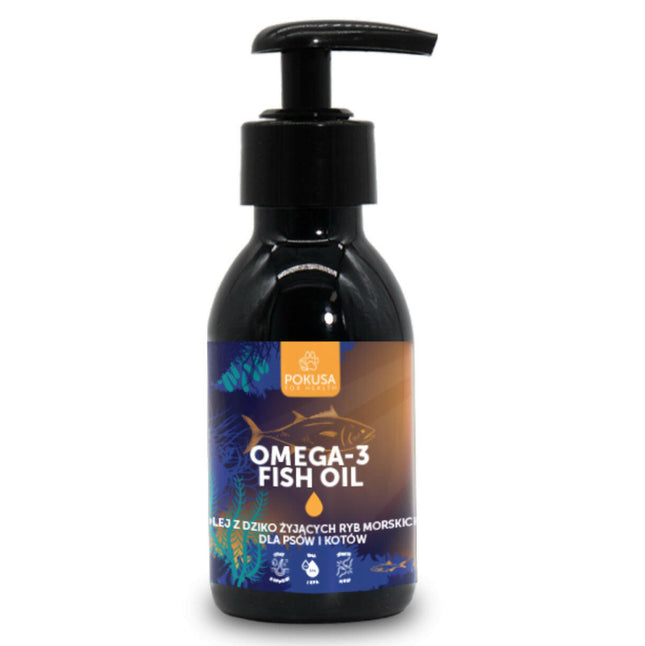 Pokusa Omega - 3 Fish Oil - oil from wild marine fish for dogs and cats.