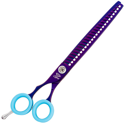 P&W Carat Left Chunker Scissors - single-sided thinning shears for left-handed users, 24 teeth.