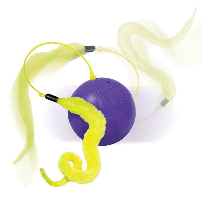 KONG Cat Purrsuit Whirlwind - interactive toy for cats, moving ball with a tail.