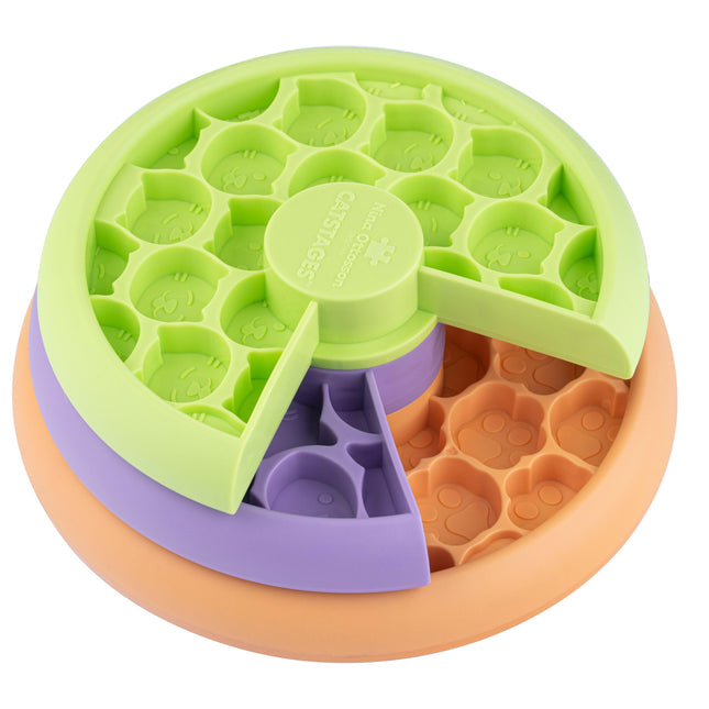 Nina Ottosson Cat Lickin' Layers Kitty Level - interactive toy for cats, rotating layers for treats, level.