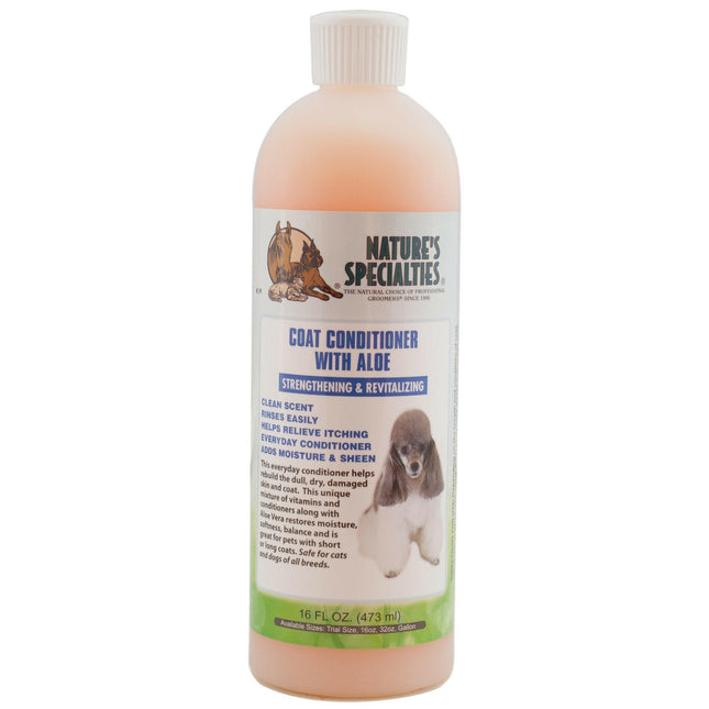 Nature's Specialties Coat Conditioner With Aloe - Aloe Coat Conditioner for Dogs and Cats, Concentrate 1:32.