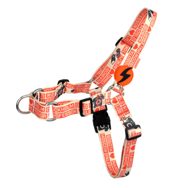 Dashi La Casa De Papel Jarana Front Harness - Norwegian harness for dogs, inspired by the series Money Heist, beige.