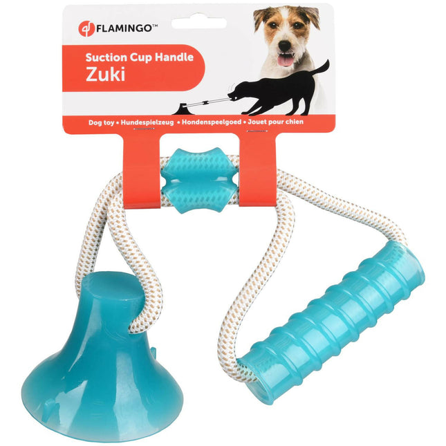 Flamingo Zuki - tug toy with suction cup for dogs.