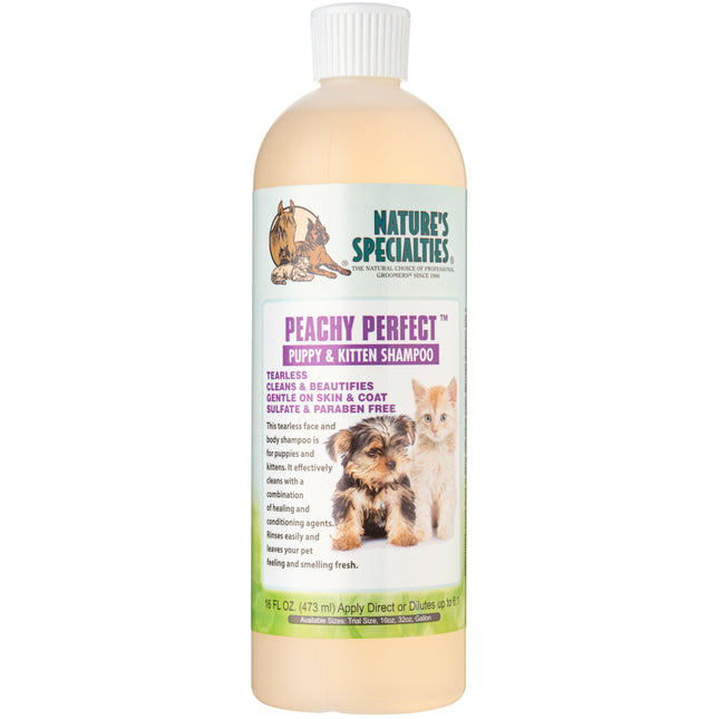 Nature's Specialties Peachy Perfect Shampoo - gentle, tear-free shampoo for kittens and puppies, concentrate 1:6.