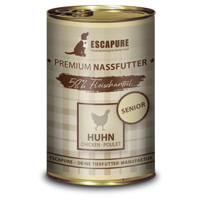 Escapure Senior Chicken - wet food for senior dogs, chicken with vegetables.