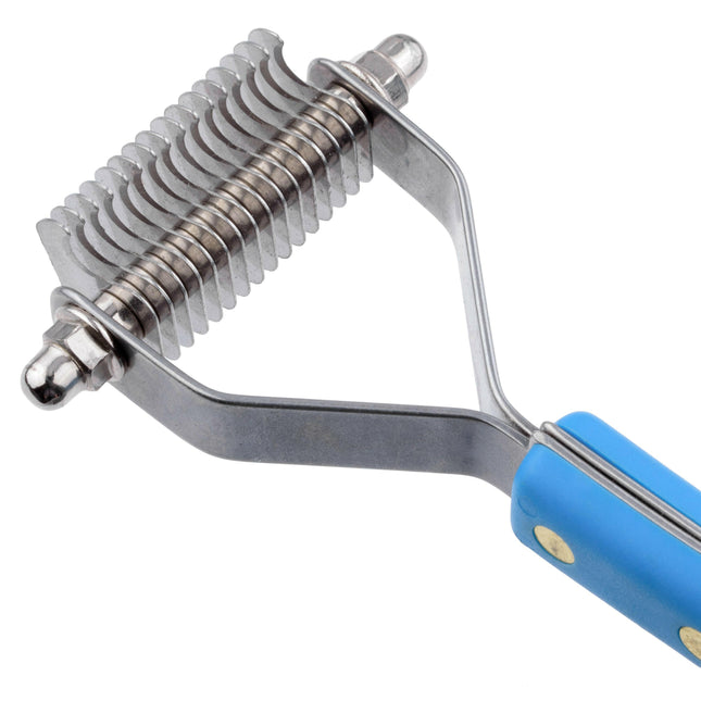 Groom Professional Extra Fine Coat Rakes - hook trimmer with a plastic handle, 20 hooks / spacing.