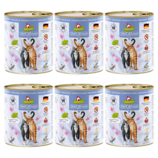 GranataPet DeliCatessen Tuna & Duck - grain-free wet food for cats, tuna and duck.