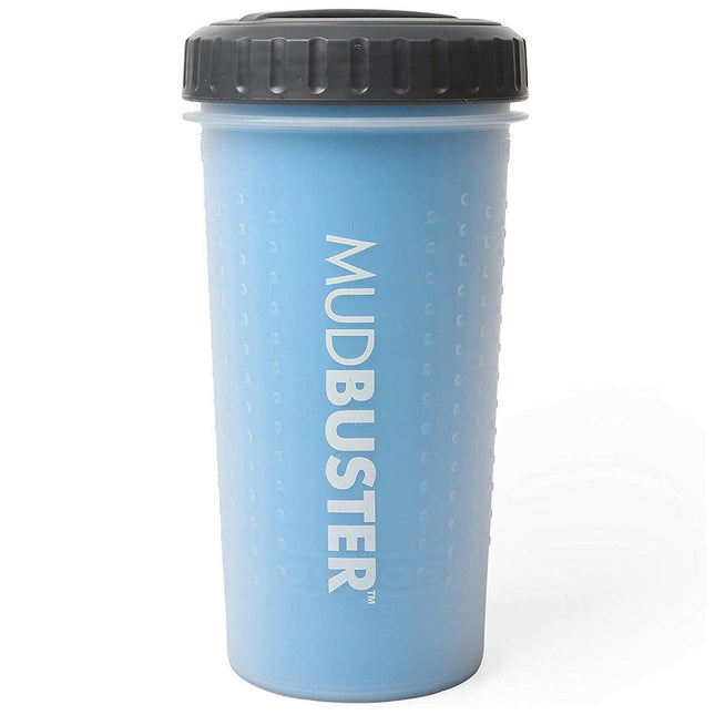 Dexas Lidded Mudbuster - Silicone Dog Paw Cleaner with Lid, Size L.