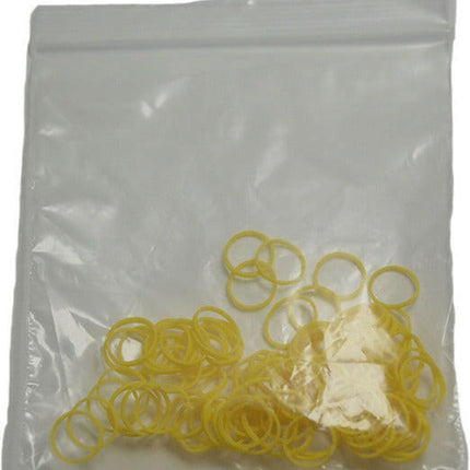 HPP Latex Rubber Bands 100pcs - Yellow 0.8cm.