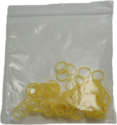 HPP Latex Rubber Bands 100pcs - Yellow 0.8cm.