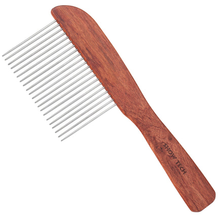 Show Tech sturdy wooden comb for long-haired dog breeds.