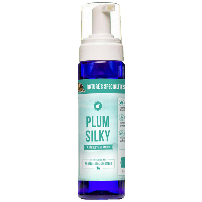 Nature's Specialties Silky Waterless Shampoo - gentle dry shampoo for dogs and cats, revitalizing coat color.
