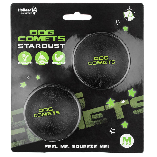 Dog Comets Stardust M (6cm) 2pcs - rubber ball for dogs, floating.