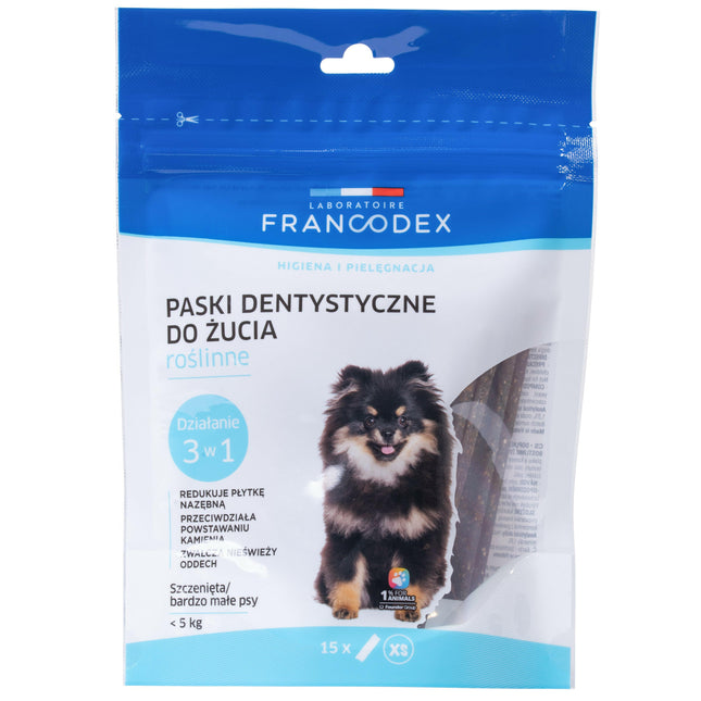 Francodex Dental Chews 15 pcs - dental treats for very small dogs, removing tartar and bad breath..