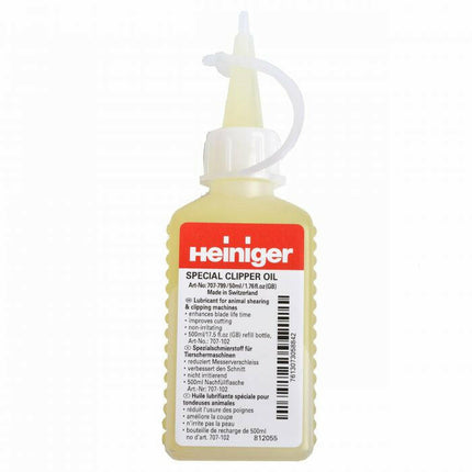 Heiniger Special Clipper Oil - blade maintenance oil for clippers.