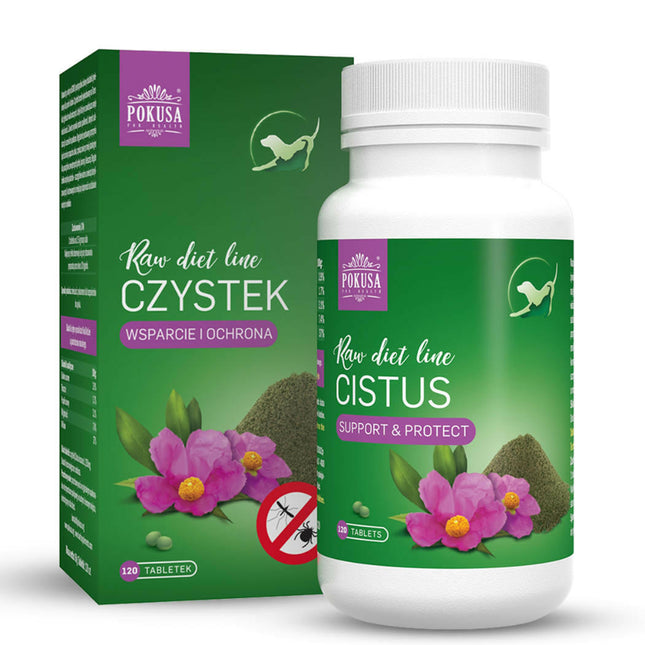 Pokusa RawDietLine Cistus 120tbl. - Cistus, herbal supplement supporting the body, for dogs and cats.