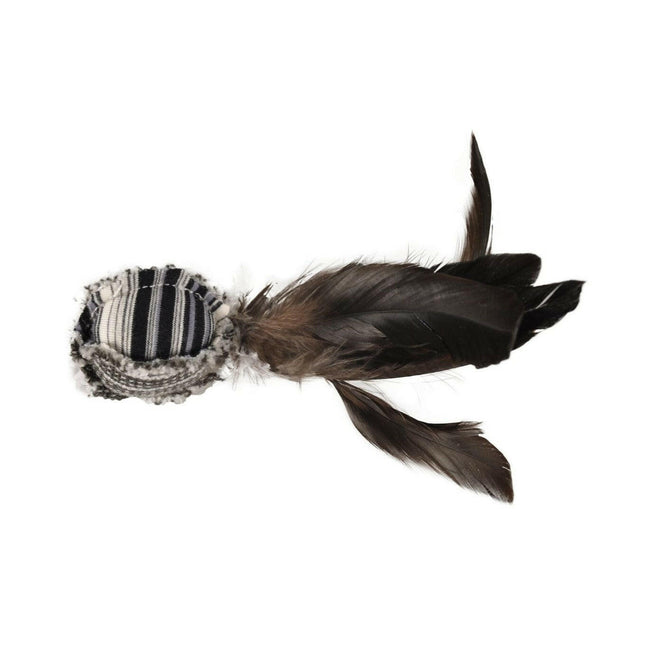 Flamingo Cat Pirin Ball - stylish ball for cats with feathers and catnip.