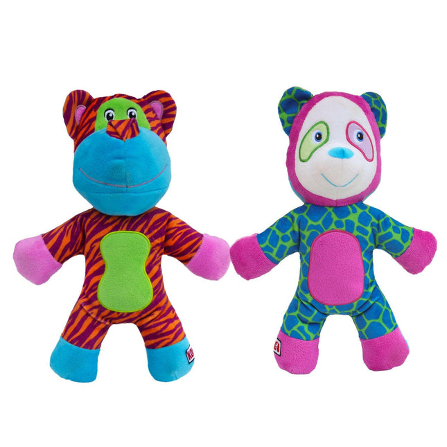 KONG Switcheroos Tiger Panda L - reversible plush toy for dogs, Tiger - Bear.