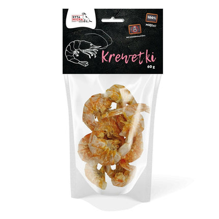 Syta Micha Dried Shrimp - natural, low-calorie snack for dogs.