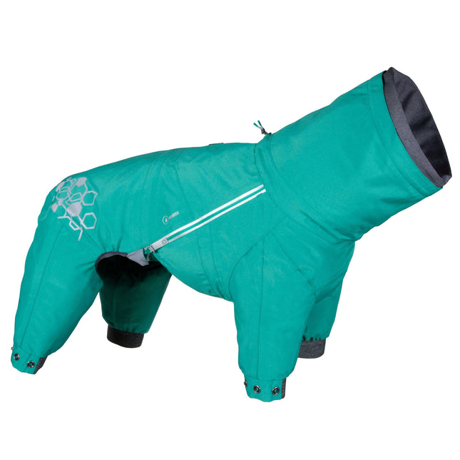 Hurtta Mudventure Overall Eco Peacock - waterproof suit for dogs.