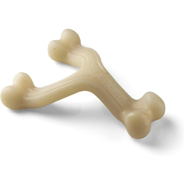 Nylabone Gourmet Wishbone Chicken - durable chew toy for dogs, intense chicken flavor.
