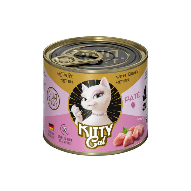 Kitty Cat Kitten Turkey Pâté - grain-free wet food, pâté for kittens, with turkey.