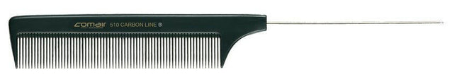 Comair Carbon Profi Line 510 Comb - professional comb with a metal pin, fine teeth.