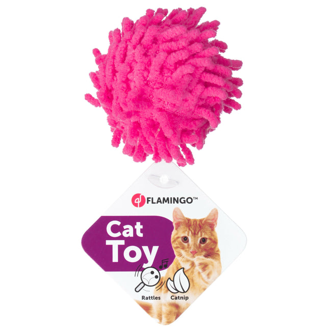Flamingo Cat Dax Ball - quiet ball for cats, mop with a rattle and catnip.