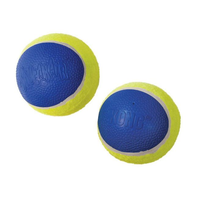 KONG Ultra SqueakAir Ball L (8cm) 2pcs - reinforced tennis ball for dogs, fetch toy with squeaker.