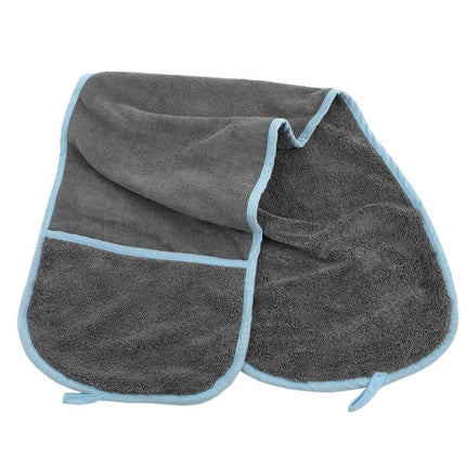 Furrish Microfiber Towel - microfiber towel with hand pockets.
