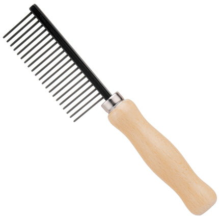 HPP English Anti-Static Comb with Wooden Handle - Wide.