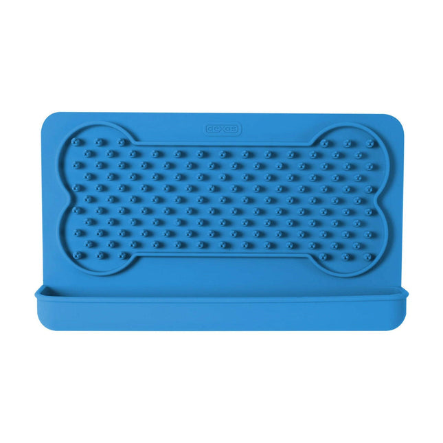 Dexas Snack & Distract - Silicone Licking Mat with Pocket, Horizontal.