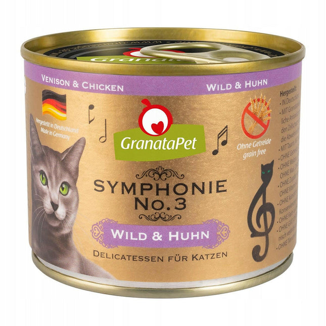 GranataPet Symphonie - high-meat cat food, venison and chicken.