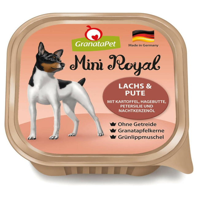 GranataPet Mini Royal & Turkey - grain-free wet food for small breed dogs, salmon and turkey.