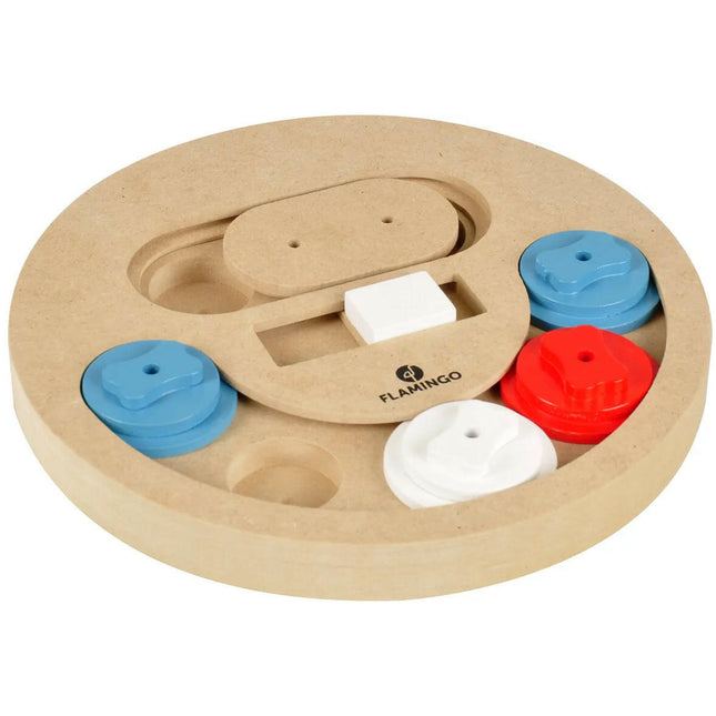 Flamingo Puppy Toy Colored Bricks - educational toy for puppies and small breed dogs.