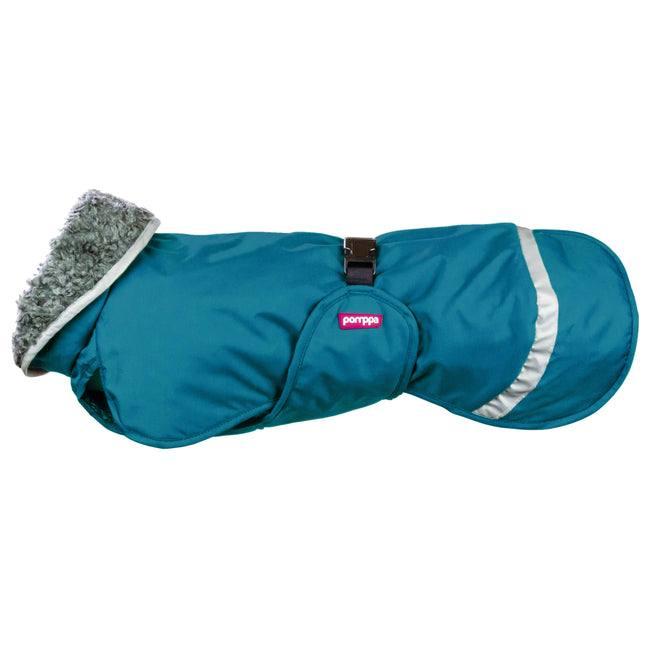 Perus Pomppa Petrol - winter jacket for dogs, sea green.