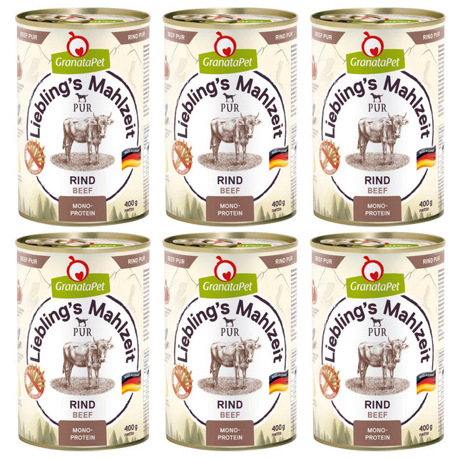 GranataPet Beef Pur - monoprotein grain-free wet food for dogs, beef.
