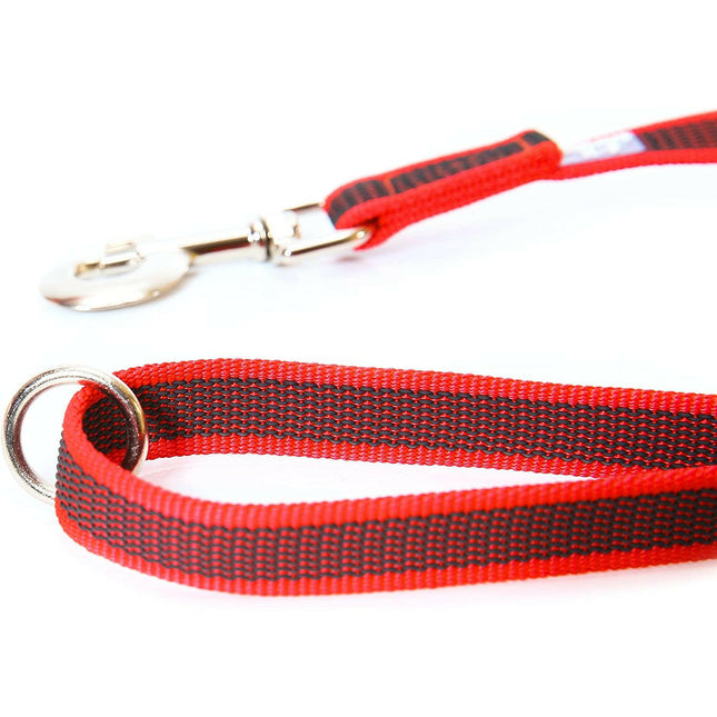 Julius K9 Color & Gray Supergrip Leash With Handle Ring - Non-slip Dog Leash with Handle and Ring.