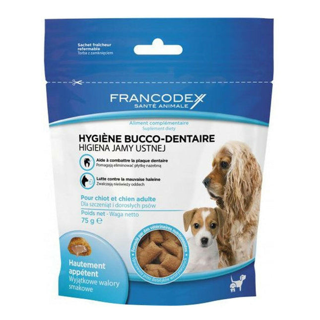 Francodex Oral Hygiene - Treat for Tartar and Plaque Control for Puppies and Dogs.